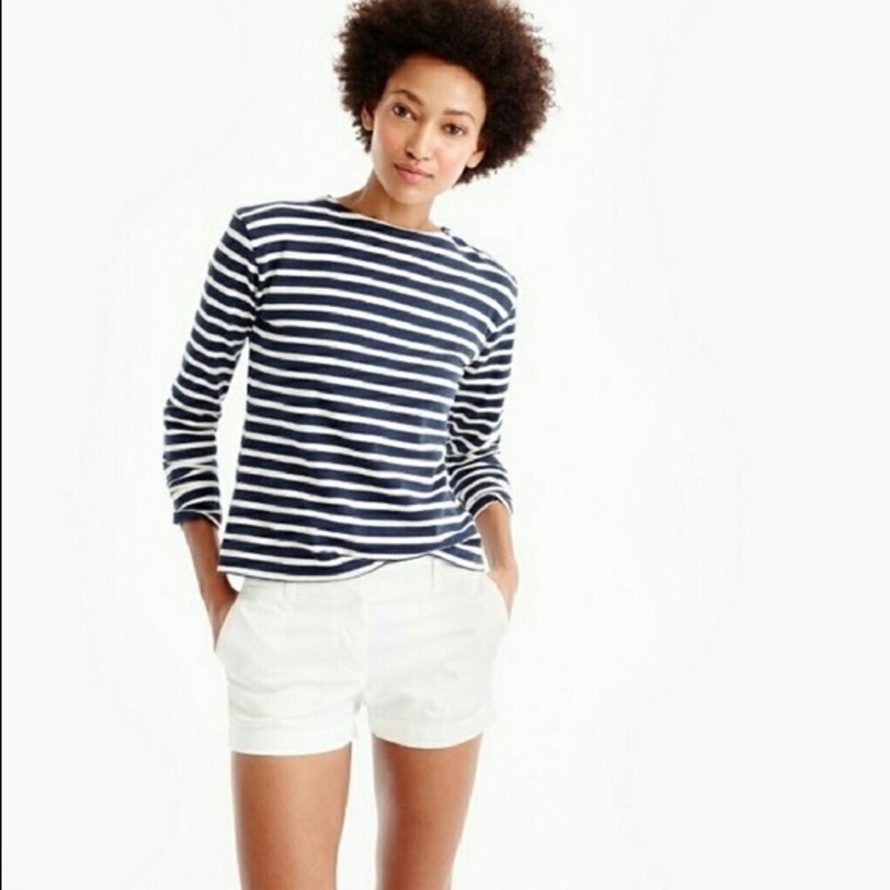 J. Crew White Chino Shorts